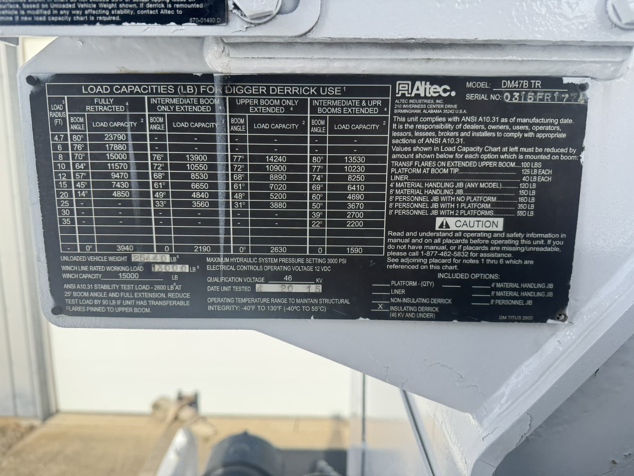 47' ALTEC DM47B-TR ON 2016 FREIGHTLINER M2 106 CHASSIS - Image 28