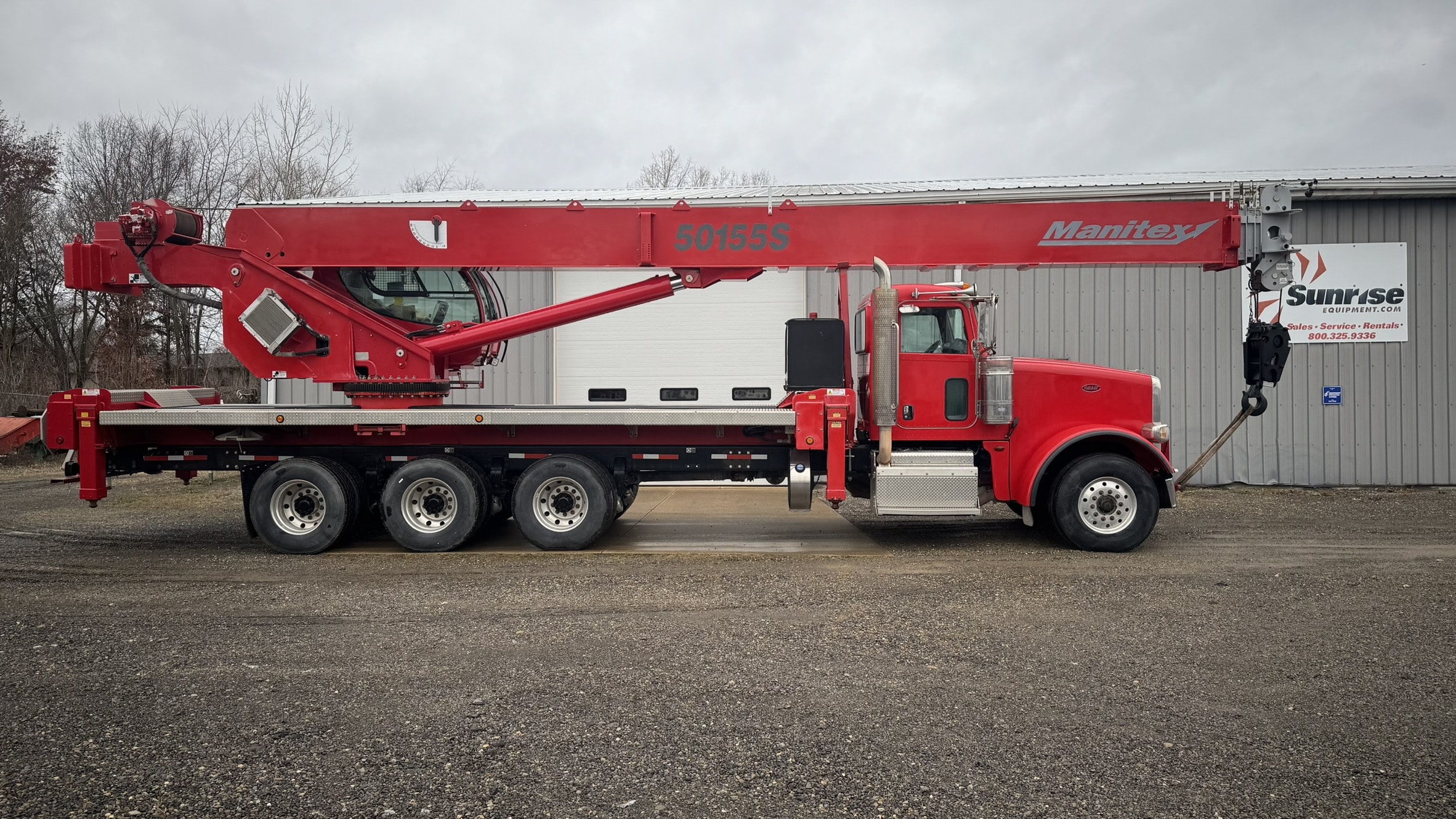 50 TON MANITEX 50155 CRANE ON A 2014 PETERBILT 367 CHASSIS- 155' BOOM - Image 6