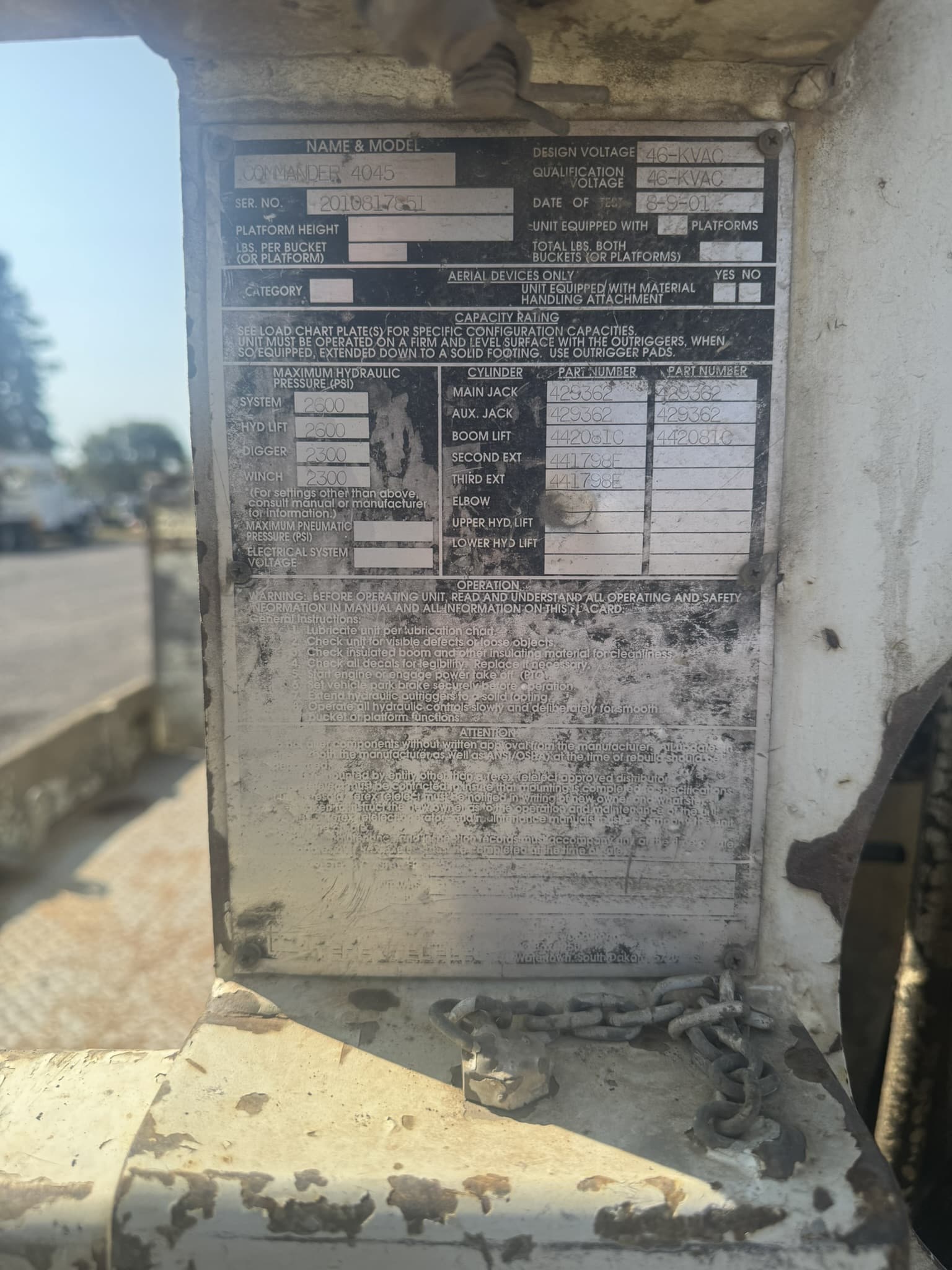 45' TEREX COMMANDER C4045 ON 2002 INTERNATIONAL 4X2 CHASSIS - Image 17